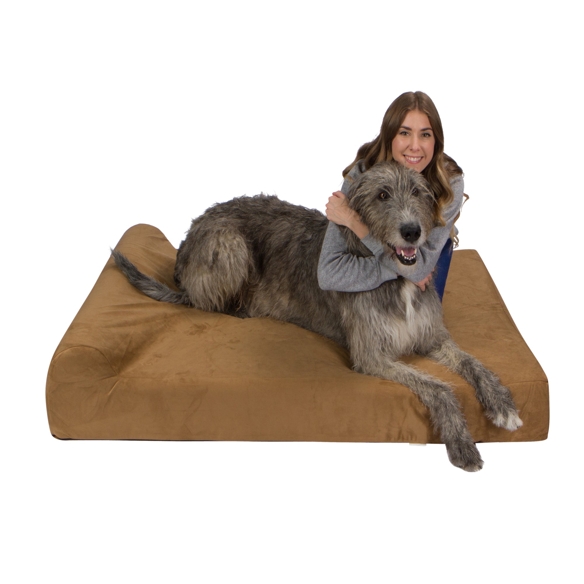 Cama ortopédica para perros Lucky Dog de espuma viscoelástica de 7" con refuerzo