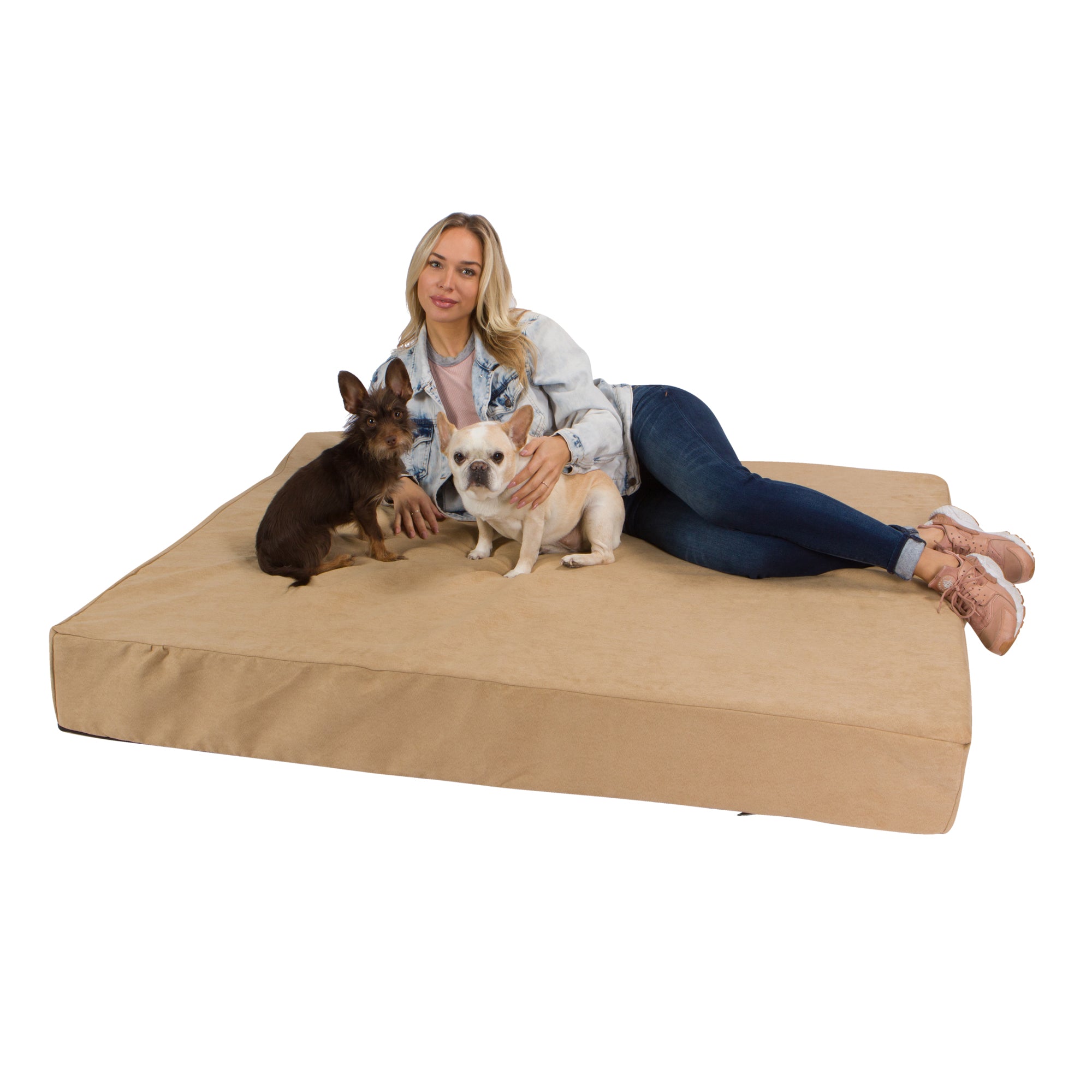 Cama ortopédica para perros de espuma viscoelástica de 7" Lucky Dog